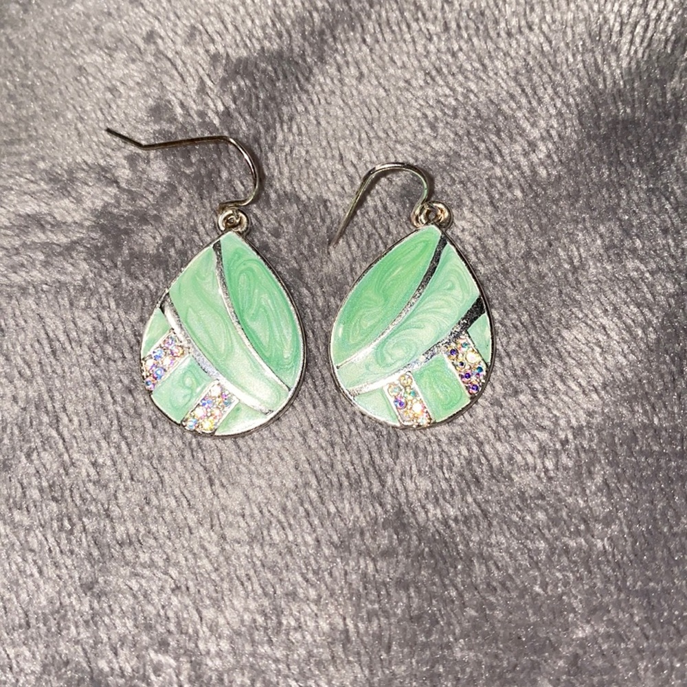 Sea green earrings